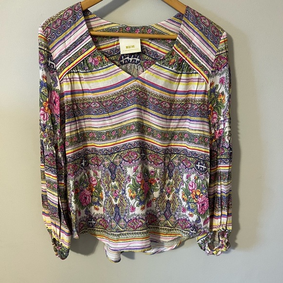 Anthropologie Maeve Ceresco Peasant Top XS/S - Picture 2 of 8